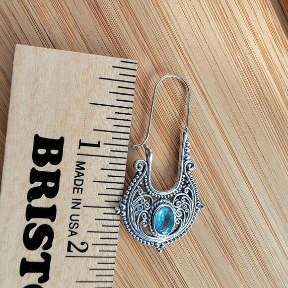 Boho Women's Silver and Blue Jewelry - Picture 3 of 4